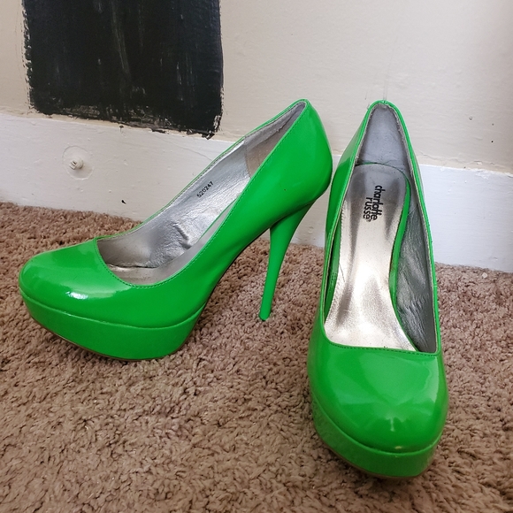 bright green pumps